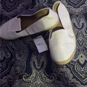 Rue21 White Perforated Loafers